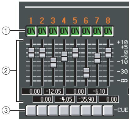 1 ON ON ON ON ON ON ON ON +10 -50 -10 -30 -∞ 0.00 -12.05 0.00 -6.10 0.00 -4.05 -35.90 0.00 ① ② ③ -CUE