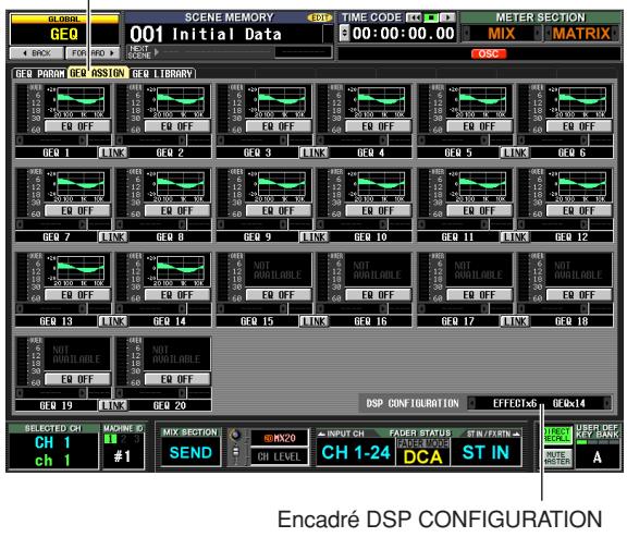 GLOBAL 001 Initial Data SCENE MEMORY TIME CODE CC METER SECTION GEO 00:00:00.00 MIX MATRIX BACK FOR RED OSC GEQ PRONER OF 2 ASSION GEQ LIBRARY GEQ 1 GEQ 2 GEQ 3 GEQ 4 GEQ 5 GEQ 6 GEQ 7 GEQ 8 GEQ 9 GEQ 10 GEQ 11 GEQ 12 GEQ 13 GEQ 14 GEQ 15 GEQ 16 GEQ 17 GEQ 18 GEQ 19 GEQ 20 SELECTED CH CH 1 CH 1 #1 MACHINE ID #2# MIX SECTION SEND HY20 INPUT CH FAESER STATUS SPIN/ARMEN USER DEF KEY BANK DCA ST IN A Encadré DSP CONFIGURATION