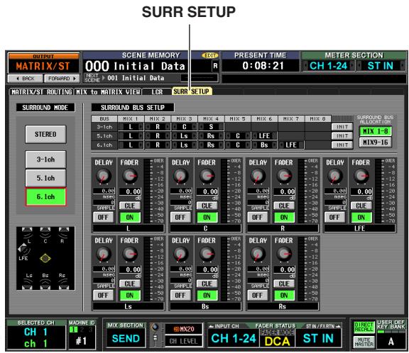 SURR SETUP OUTPUT MATRIX/ST 000 Initial Data CRE PRESENT TIME 0:08:21 METER SECTION CH 1-24 ST IN EPCX FORWARD NEXT SCENE M001 Initial Data MATRIX/ST ROUTING MIX TO MATRIX VIEW LCR SURR SETUP SURROUND MODE SURROUND BUS SETUP DEB MIL 1 HTR 3 MIL 2 MIX 4 MIX 5 MIX 6 MIX 7 MIX 8 SURROUND BUS RUNNING ON STERED 3-1ch 5.1ch 6.1ch 2-1ch L B C S UNIT 5.1ch L R Ls Rs C LFE UNIT 6.1ch L R Ls Rs C Bs LFE MIX 1-8 MIX9-16 DELAY FADER DEB DELAY FADER DEB DELAY FADER DEB DELAY FADER DEB DELAY FADER DEB DELAY FADER DEB DELAY FADER DEB DELAY FADER DEB DELAY FADER DEB DELAY FADER DEB DELAY FADER DEB DELAY FADER DEB DELAY FADER DEB DELAY FADER DEB DELAY FADER DEB FADER FADER DEB DELAY FADER DEB DELAY FADER DEB DELAY FADER DEB DELAY FADER DEB DELAY FADER DEB DELAY FADER DEB DELAY FADER DEB DELAY FADER DEB DELAY FADER DEB DELAY FADER DEB DELAY FADER DEB DELAY FADER DEB DELAY FADER DEB DELAY FAPER Status ST IN / PARTN #1