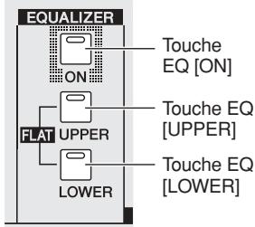 EQUALIZER ON FLAT UPPER LOWER Touche EQ [ON] Touche EQ [UPPER] Touche EQ [LOWER]