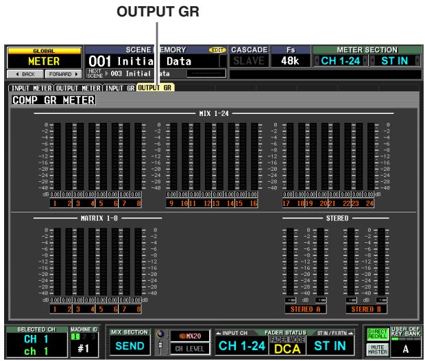 OUTPUT GR GLOBAL METER 001 Initial SCENE INIT 003 Initial EMORY Data CASCADE SLAVE Fs 48k METER SECTION CH 1-24 ST IN INPUT METER OUTPUT METER INPUT GR OUTPUT GR COMP GR METER NIX 1-24 0 -2 -4 -6 -8 -12 -15 -20 -24 -28 -32 -36 -40 0 -2 -4 -6 -8 -12 -15 -20 -24 -28 -32 -36 -40 0 0 9 10 11 12 13 14 15 16 17 18 19 20 21 22 23 24 MATRIX 1-8 STEREO SELECTED CH CH 1 ch 1 MACHINE ID 1 2 3 #1 MIX SECTION 00 MX20 INPUT CH FADER STATUS CH 1-24 DCA ST IN USER DEF KEY DARK CLOSE CALL RUTE MACHIN A