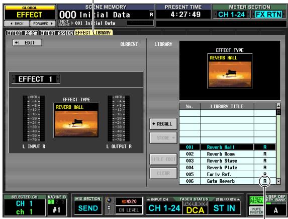 YAMAHA PM5D/PM5D-RH V2 - Dans la section DISPLAY ACCESS, appuyez sur la touche [EFFECT] à plusieurs reprises pour accéder à l'écran EFFECT PARAM. - 2