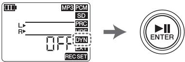YAMAHA POCKETRAK PR7 - Empêcher des niveaux d'entrée trop élevés (commande de dynamique) - 3