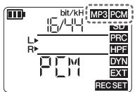 YAMAHA POCKETRAK PR7 - Modification du format d'enregistrement (qualité audio) - 3