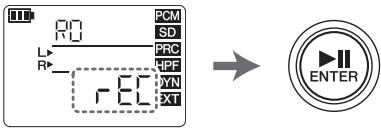 YAMAHA POCKETRAK PR7 - Sélection du dossier de destination d'enregistrement - 3