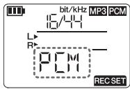 YAMAHA POCKETRAK PR7 - Modification du format d'enregistrement (qualité audio) - 6