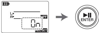 YAMAHA POCKETRAK PR7 - Éviter le bruit des fréquences basses (Filtre passé-haut) - 4