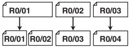 YAMAHA POCKETRAK PR7 - Règles d'attribution de nom pour le fractionnement, la suppression ou le déplacement d'un fichier - 1