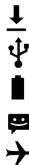 Vertical sequence of icons including a battery, lightning bolt, and car with arrows indicating direction