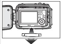 NIKON CAISSON ETANCHE FJ-CP1-JUSQU-A 3 M DE PROFONDEUR - Placer l'absorbeur d'humidité - 1