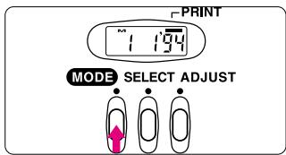 PRINT 1 194 MODE SELECT ADJUST