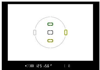 NIKON F80 - Contrôlez les indications dans le viseur tout en sollicitant légèrement le déclencheur. (la vitesse d'obturation et l'ouverture sont indiquées par incréments de 1/2 valeur) - 2