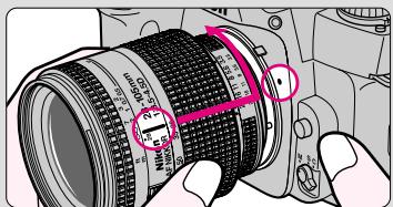 NIKON F80 - Monter l'objectif - 1