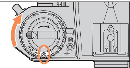 NIKON FM3A - Réglez la sensibilité de film sur DX. - 1