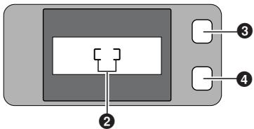 Diagram showing a device with labeled components: two ports (② and ③) connected to a central interface, and two ports (④) attached.