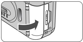NIKON LITE TOUCH ZOOM 70WS-QD - Close the battery chamber lid. - 1