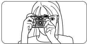 NIKON LITE TOUCH ZOOM 70WS-QD - Maintenez fermement l'appareil. - 1