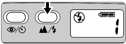 NIKON LITE TOUCH ZOOM 70WS-QD - Press the / 4 button until “” appears on the LCD panel. - 1