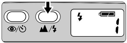 NIKON LITE TOUCH ZOOM 70WS-QD - Selecting the flash mode - 1
