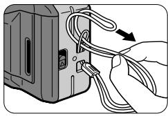 NIKON ONE TOUCH ZOOM 90-QD - Attaching the strap - 1