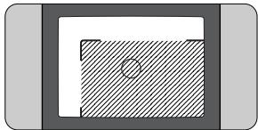 NIKON ONE TOUCH ZOOM 90-QD - Composez l'image à l'intérieur des repères de correction de parallaxe. - 1