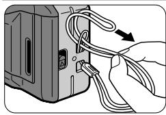 NIKON ONE TOUCH ZOOM 90-QD - Anbringen der Trageschlaufe - 1