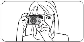 NIKON ONE TOUCH ZOOM 90-QD - Halten Sie die Kamera fest. - 1