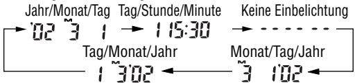 NIKON ONE TOUCH ZOOM 90S-QD - Wahlen Sie mit der Taste MODE die Datum-/Uhrzeitanzeige aus. - 2