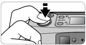 NIKON ONE TOUCH ZOOM 90S-QD - Lightly press the button halfway and confirm the green LED lights up. - 1