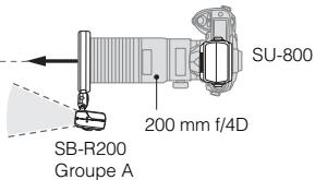 NIKON SB-R200 - Mode flash macro deux éclairages (un flash fixé devant l'objet + un flash asservi réfléchi sur le mur) - 3