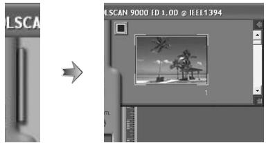 NIKON SUPER COOLSCAN LS-9000 ED - La pestaña del compartmento de miniaturas - 1