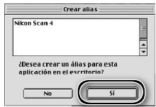 NIKON SUPER COOLSCAN LS-9000 ED - 11Añada Nikon Scan al Dock (Mac OS X) o cree un alias (Mac OS 9). - 2