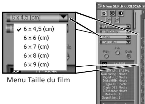 NIKON SUPER COOLSCAN LS-9000 ED - Sélectionné la taille de la vue (film moyen-format uniquement) - 1