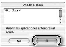 NIKON SUPER COOLSCAN LS-9000 ED - 11Añada Nikon Scan al Dock (Mac OS X) o cree un alias (Mac OS 9). - 1