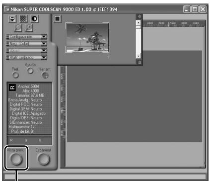 NIKON SUPER COOLSCAN LS-9000 ED - Hagablick en el botón Vista Previa Aparecerá una vista previa en el area de previsualización. - 1