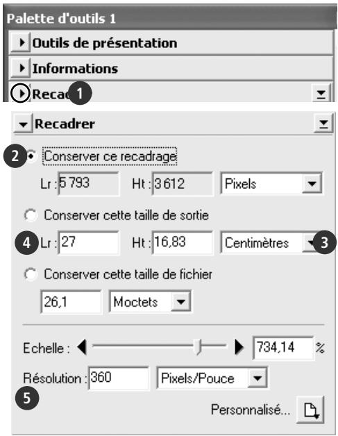 NIKON SUPER COOLSCAN LS-9000 ED - Choix d'uneaille de sortie et d'une résolution - 1