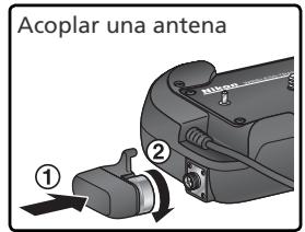 Acoplar una antena ① ②