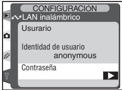 CONFIGURACIÓN USURARIO Identidad de usuario anonymous Contraseña