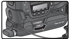Camera camera control panel with display, buttons, and a 'OK' button labeled 'OK'