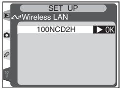 SET UP Wireless LAN 100NCD2H OK