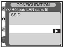 CONFIGURATION Réseau LAN sans fil SSID