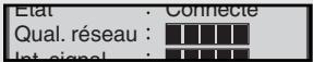Etat : Connecte Qual. réseau : Int. signal :