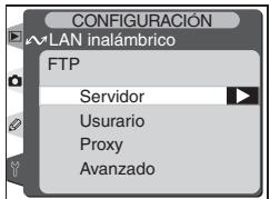 CONFIGURACIÓN LAN inalámbrico FTP Servidor Usurario Proxy Avanzado