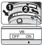 NIKON AF-S NIKKOR 300MM F-2.8G ED VR II - HactpoHa KoIbcapeyInpOBn noaBneHn Bn6paun ON/OFF - 1