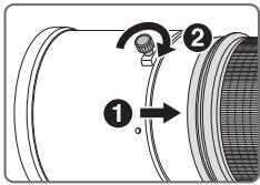 NIKON AF-S NIKKOR 300MM F-2.8G ED VR II - Anbringen der Gegenlichtblende - 1