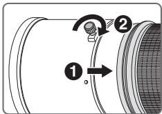 NIKON AF-S NIKKOR 300MM F-2.8G ED VR II - De zonnekap bevestigen - 1