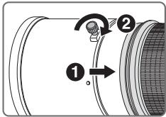 NIKON AF-S NIKKOR 300MM F-2.8G ED VR II - Attaching the hood - 1