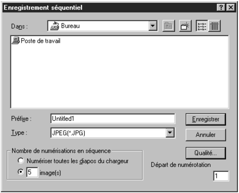 NIKON CONTROL - A.10 boîte de dialogue enregistrement séquentiel - 1