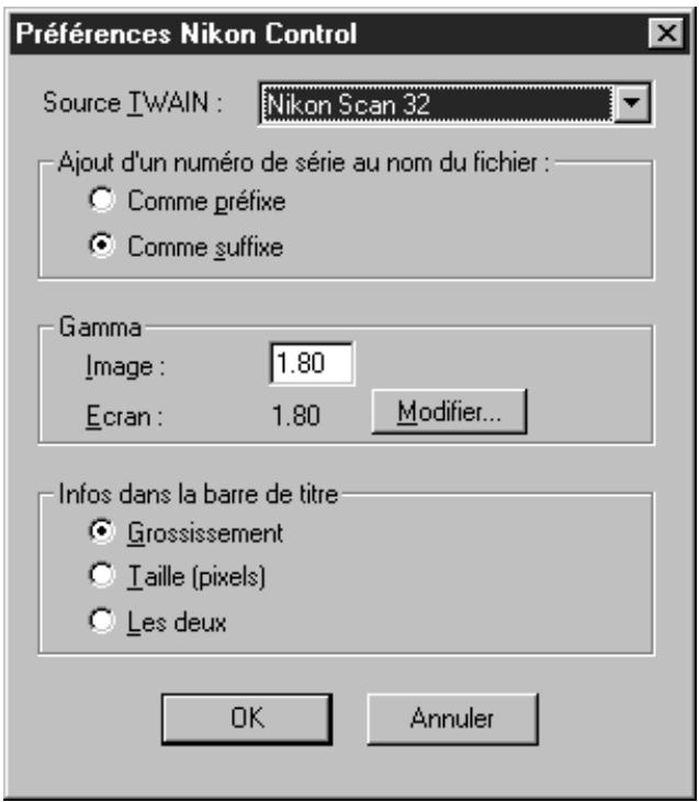 NIKON CONTROL - A.9 préférences - 1