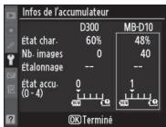 NIKON MB-D10 - Infos accumulator - 1